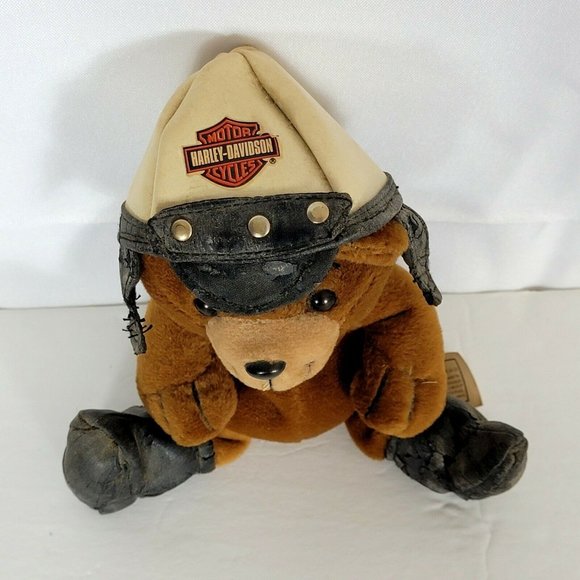 Harley Davidson Teddy Bear Vintage 1998 Tiny Plush Biker 5.5" - Picture 4 of 11